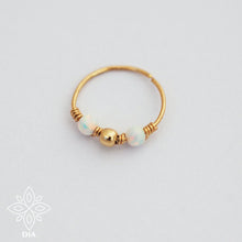 Load image into Gallery viewer, 14k Solid Gold Opal Wire Wrapped Gold Beads - Alice
