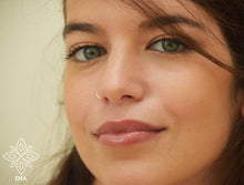 Load image into Gallery viewer, 14K Solid Gold Thin Nose Hoop Ring - Lily
