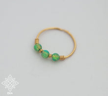 Load image into Gallery viewer, 14k Solid Gold Thin Opal Hoop Earring  - Nova
