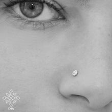 Load image into Gallery viewer, Silver Sterling Tiny Flower Nose Stud - Anastasia

