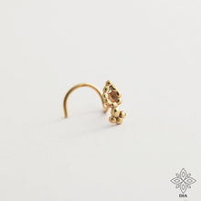 Load image into Gallery viewer, 14k Gold Tiny Flower Indian Nose Stud
