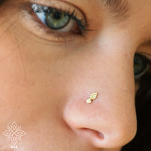 Load image into Gallery viewer, 14k Gold Tiny Flower Indian Nose Stud
