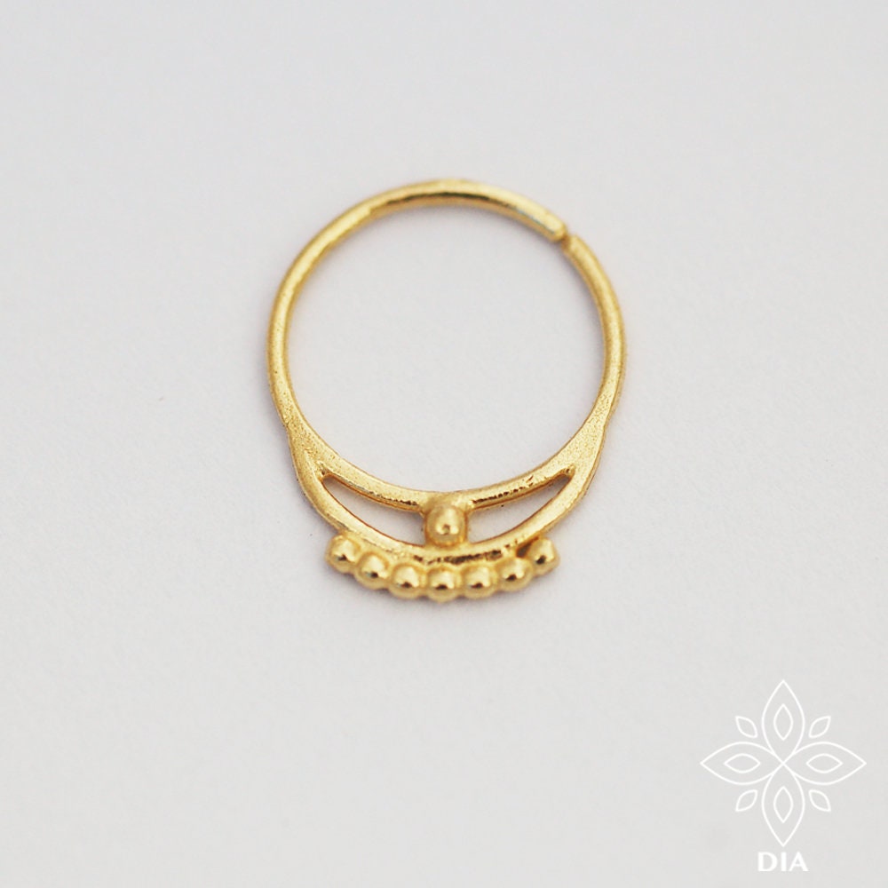 14k Gold Hoop Cartilage Ring  - Hannah