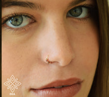 Load image into Gallery viewer, 14k Solid Gold Thin Opal Hoop Earring  - Nova

