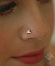 Load image into Gallery viewer, 14k Solid Gold Blue Evil Eye Earring - Eliana

