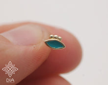 Load image into Gallery viewer, 14k Gold Mini Color Eye Nose Stud - Luna

