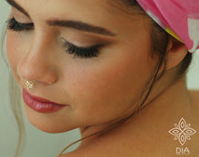 Load image into Gallery viewer, 14K Solid Gold Delicate Flower Hoop Earring - Eva
