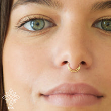 Load image into Gallery viewer, 14k Solid Gold Half Moon Septum - Gianna
