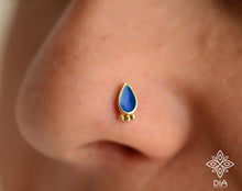 Load image into Gallery viewer, 14k Solid Gold Indian Drop Stud Earring  - Hailey
