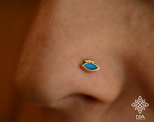 Load image into Gallery viewer, 14k Solid Gold Blue Evil Eye Earring - Eliana
