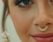 Load image into Gallery viewer, 14k Solid Gold Tribal Jewelry Hoop Earring - Lydia
