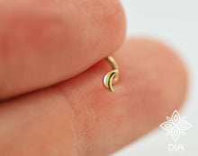 Load image into Gallery viewer, 14kt Solid Gold Flat Moon Nose Stud - Aubrey
