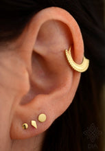 Load image into Gallery viewer, 14k Solid Gold Tribal Jewelry Hoop Earring - Lydia
