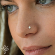 Load image into Gallery viewer, Silver Tiny Flower Nose Stud
