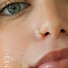 Load image into Gallery viewer, 14K Solid Gold Wire Wrapped Hoop - Zoe
