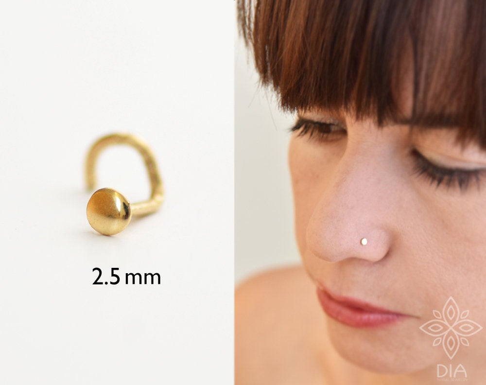 14k Gold Small Circle Stud Earrings - Penelope