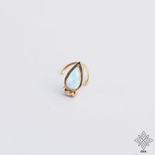 Load image into Gallery viewer, 14k Gold White Opal Stud Drop Earring  - Scarlett
