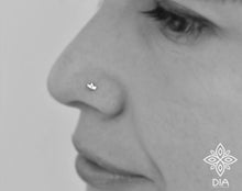 Load image into Gallery viewer, Silver Sterling Crown Nose Stud  - Alina
