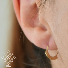 Load image into Gallery viewer, 14k Gold Hoop Tribal  Earring  - Hazel Nose
