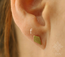 Load image into Gallery viewer, Unique Gold Geometric Stud Earring - SINGLE or ONE PAIR - Lilly
