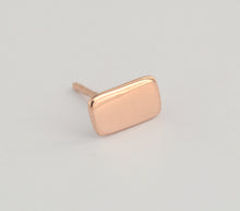 Load image into Gallery viewer, 14k Solid Gold Square Geometric Stud Earrings - Everleigh
