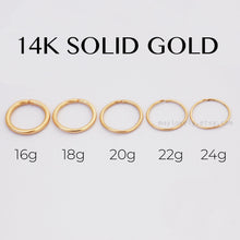 Load image into Gallery viewer, 14k Solid Gold Dot Septum Hoop-  Elliana
