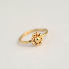 Load image into Gallery viewer, 14K Solid Gold Tiny Flower Hoop - Emilia
