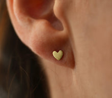 Load image into Gallery viewer, 14K Solid Gold Heart Stud Earring -  Zoey
