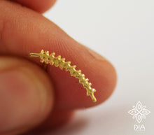 Load image into Gallery viewer, 14k Solid Gold Fern Leaf Ear Climber Earring - Naomi
