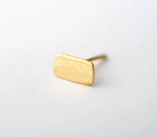 Load image into Gallery viewer, 14k Solid Gold Square Geometric Stud Earrings - Everleigh
