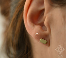 Load image into Gallery viewer, Unique Gold Geometric Stud Earring - SINGLE or ONE PAIR - Lilly
