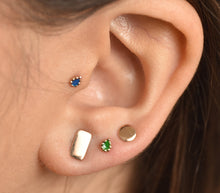 Load image into Gallery viewer, 14k Solid Gold Unique Stud Earrings Piercing - Eden
