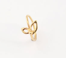 Load image into Gallery viewer, 14k Solid Gold Flower Nose Ring Hoop - Alyssa
