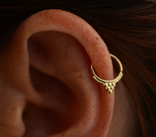 Load image into Gallery viewer, 14k Solid Gold Tribal Septum Hoop Ring - Emersyn
