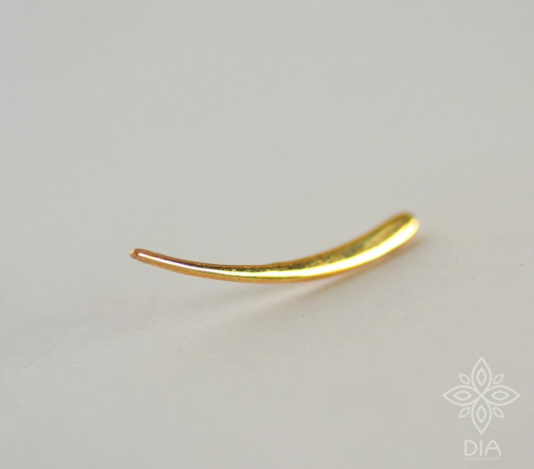 14k Solid Gold Minimalist Ear Climber Earring - Genesis
