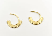 Load image into Gallery viewer, 14k Gold Tribal Hoops Earrings - ONE PAIR - Sophia
