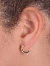Load image into Gallery viewer, 14k Gold Tribal Hoops Earrings - ONE PAIR - Sophia
