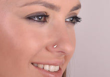 Load image into Gallery viewer, 14k Gold Nose Stud, Tiny Piercing Jewelry- Pebble
