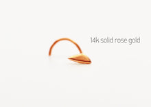 Load image into Gallery viewer, 14k Gold Triangle Nose Stud - Camila Rose
