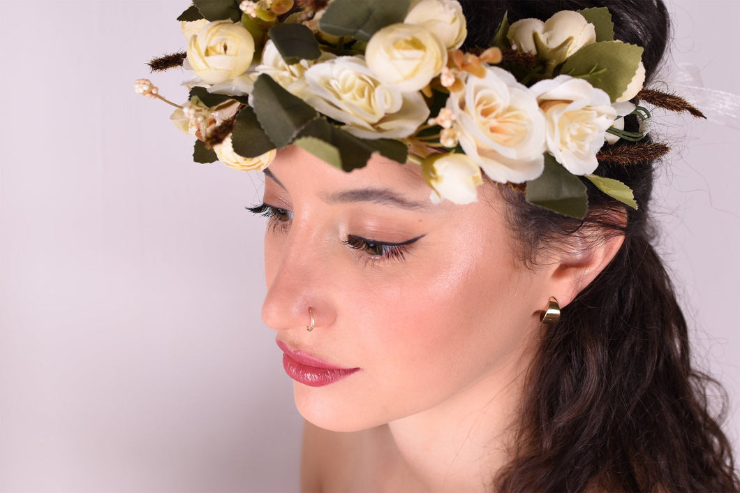 14K Gold Hoop earrings - One Pair - Eleanor