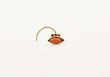 Load image into Gallery viewer, 14k Solid Gold Evil Eye Pink Coral Nose Stud
