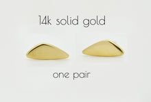 Load image into Gallery viewer, 14K Gold Geometric Studs - One Pair - Nora
