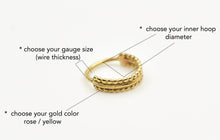 Load image into Gallery viewer, 14k Solid Gold Hippie Nose Ring
