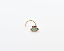 Load image into Gallery viewer, 14K Solid Gold White Opal Eye Stud Earring -  Everly
