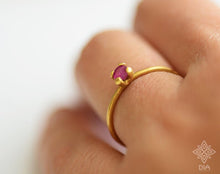 Load image into Gallery viewer, 14k Gold Engagement Ring with Natural Pink Ruby - Jade
