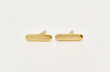 Load image into Gallery viewer, 14k Solid Gold Unique Rectangle Geometric Stud Earring - Alaina
