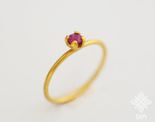 Load image into Gallery viewer, 18k Gold Engagement Ring with Natural Pink Ruby - Jade
