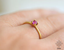 Load image into Gallery viewer, 14k Gold Engagement Ring with Natural Pink Ruby - Jade
