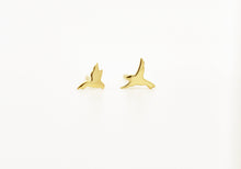 Load image into Gallery viewer, 14k Gold Studs Earrings - Flying Sparrow - One Pair
