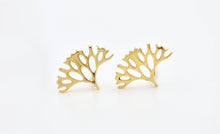 Load image into Gallery viewer, 14K Gold Branch Stud Earrings
